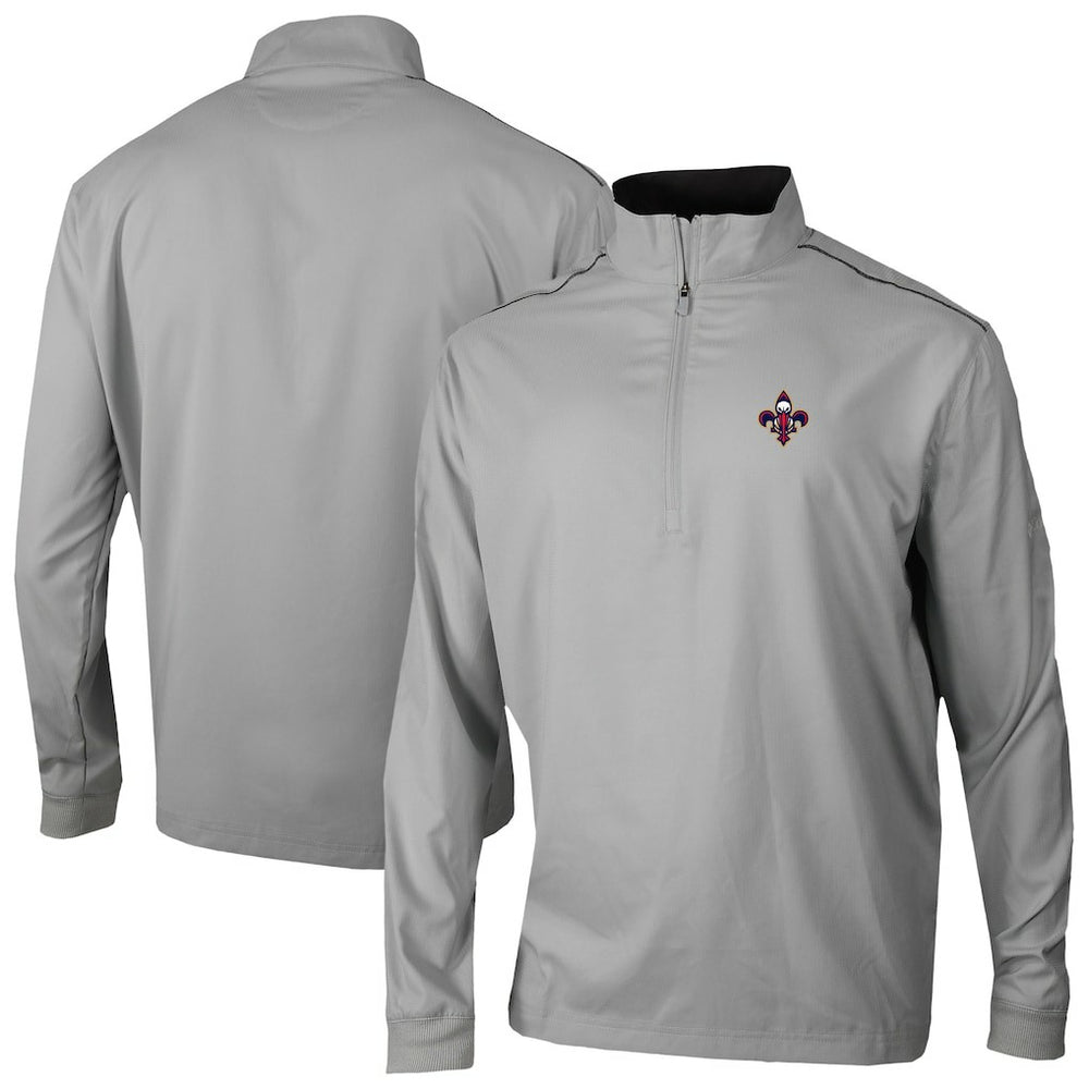 Columbia New Orleans Pelicans Omni-Wick Bogey's Paradise Quarter-Zip Top Gray