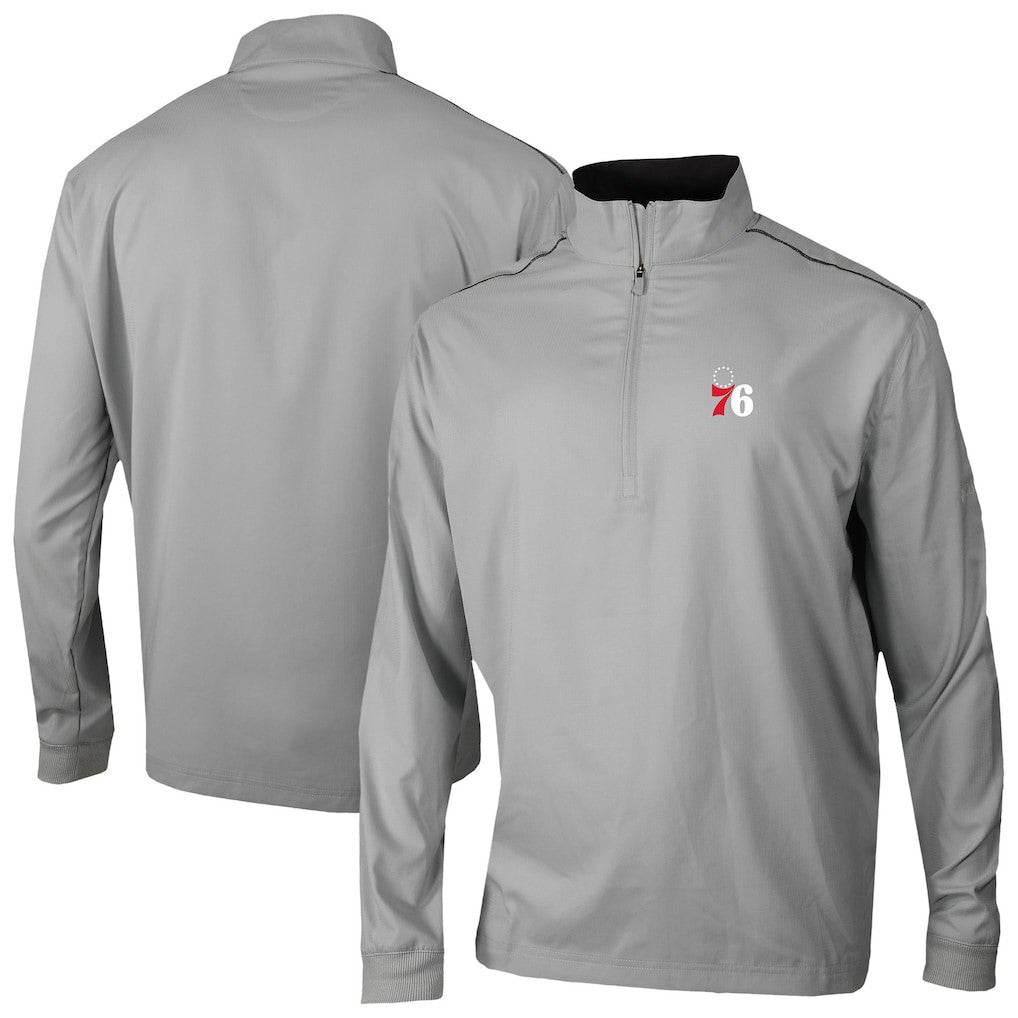 Columbia Philadelphia 76ers Omni-Wick Bogey's Paradise Quarter-Zip Top Gray