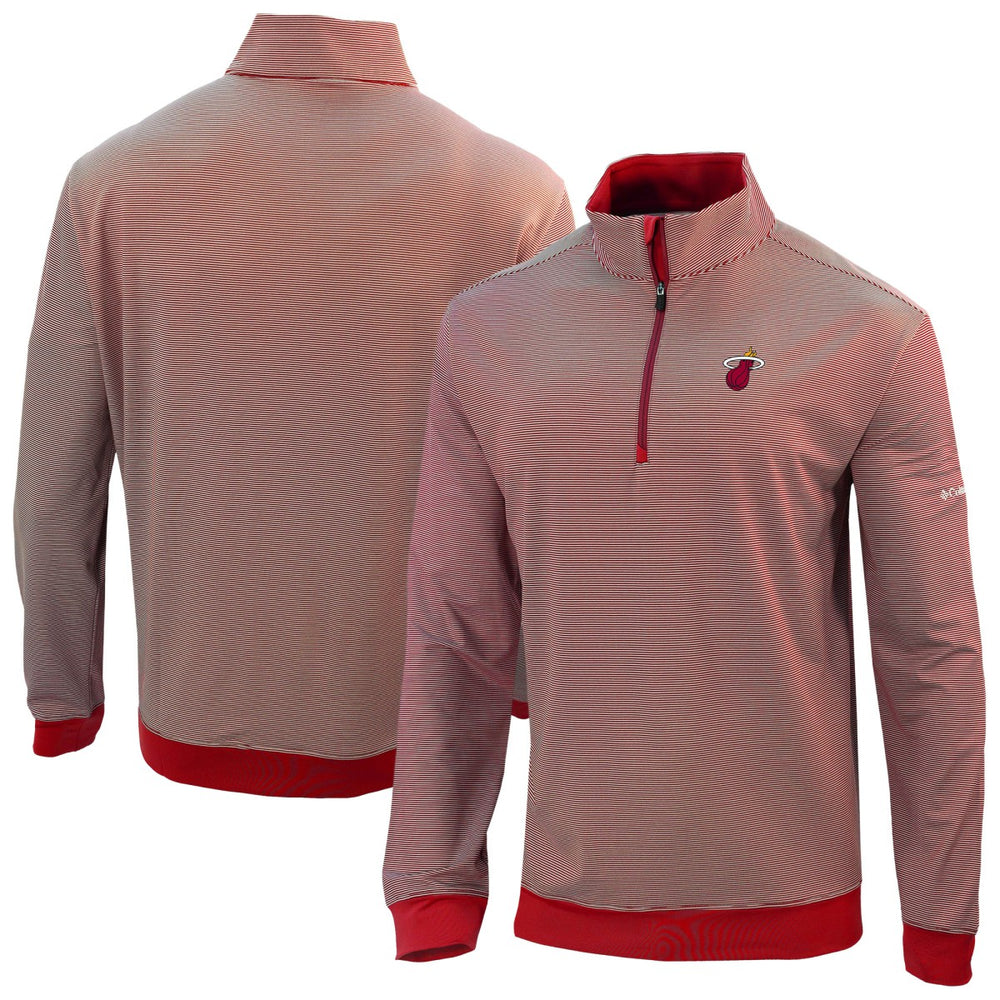 Columbia Miami Heat Omni-Wick Even Lie Quarter-Zip Top Red