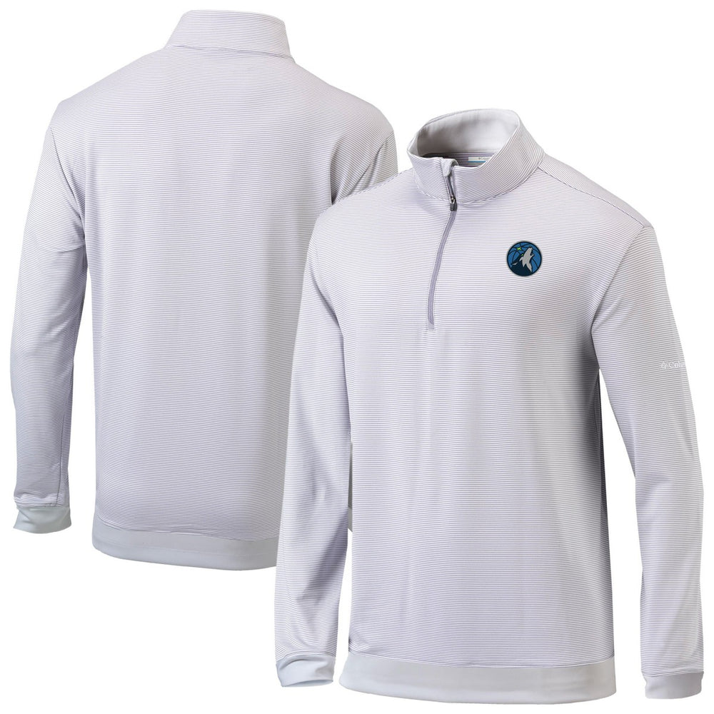 Columbia Minnesota Timberwolves Omni-Wick Even Lie Quarter-Zip Top Gray/White