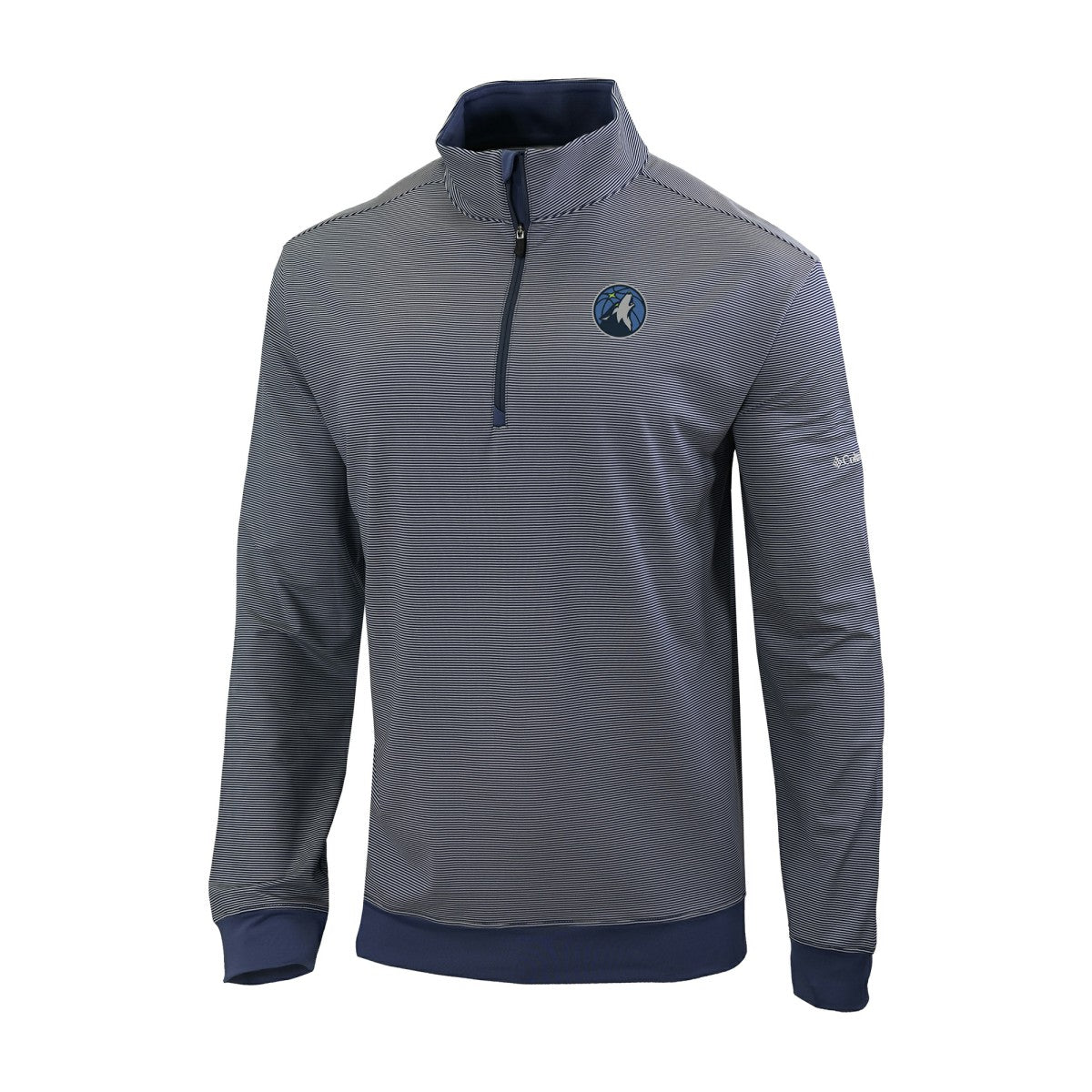 Columbia Minnesota Timberwolves Omni-Wick Even Lie Quarter-Zip Top Navy