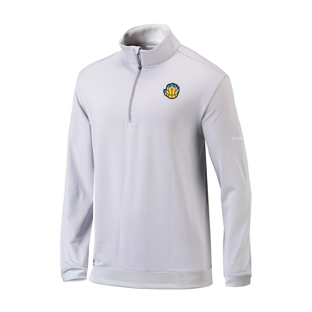 Columbia Memphis Grizzlies Omni-Wick Even Lie Quarter-Zip Top Gray/White