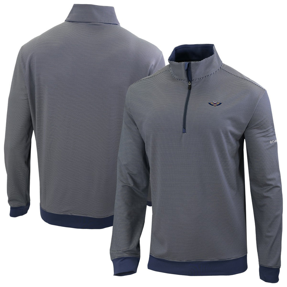 Columbia New Orleans Pelicans Omni-Wick Even Lie Quarter-Zip Top Navy