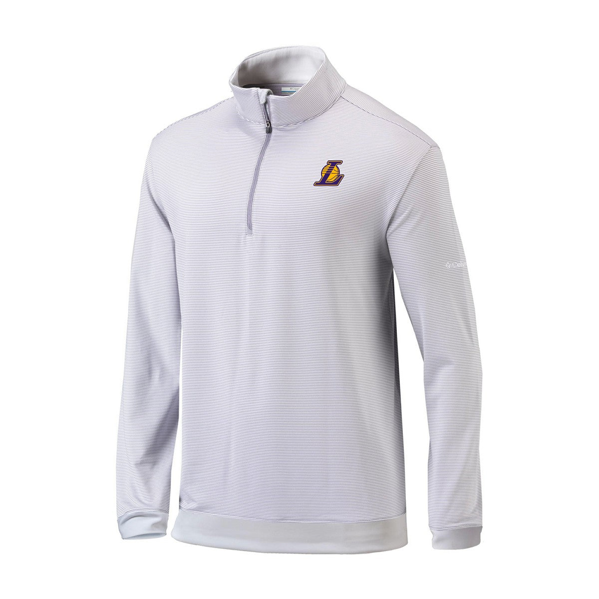 Columbia Los Angeles Lakers Omni-Wick Even Lie Quarter-Zip Top Gray/White