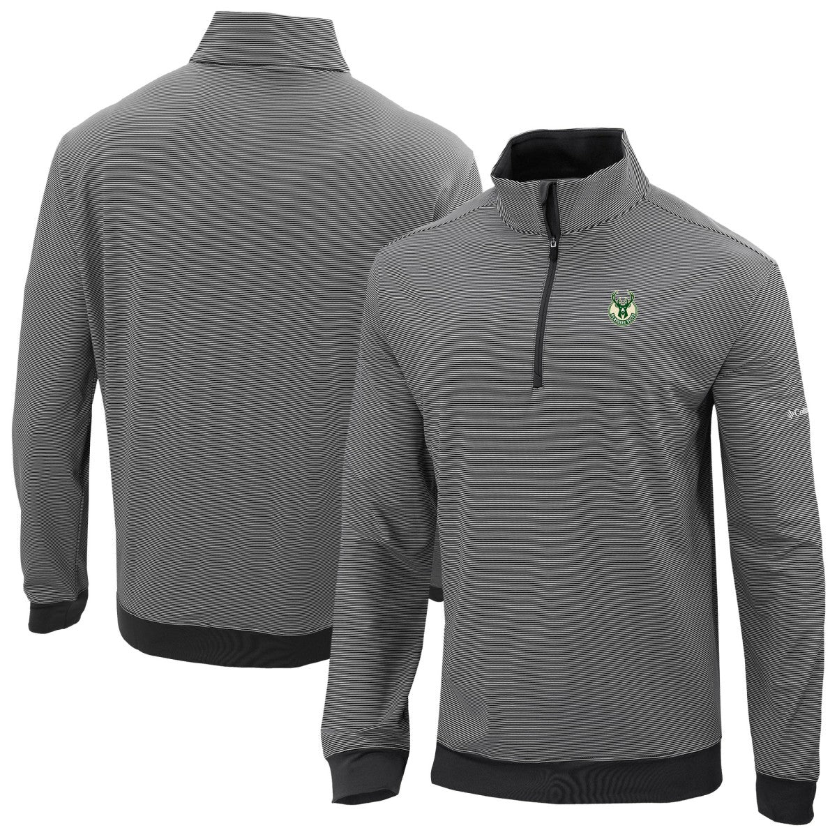Columbia Milwaukee Bucks Omni-Wick Even Lie Quarter-Zip Top Black