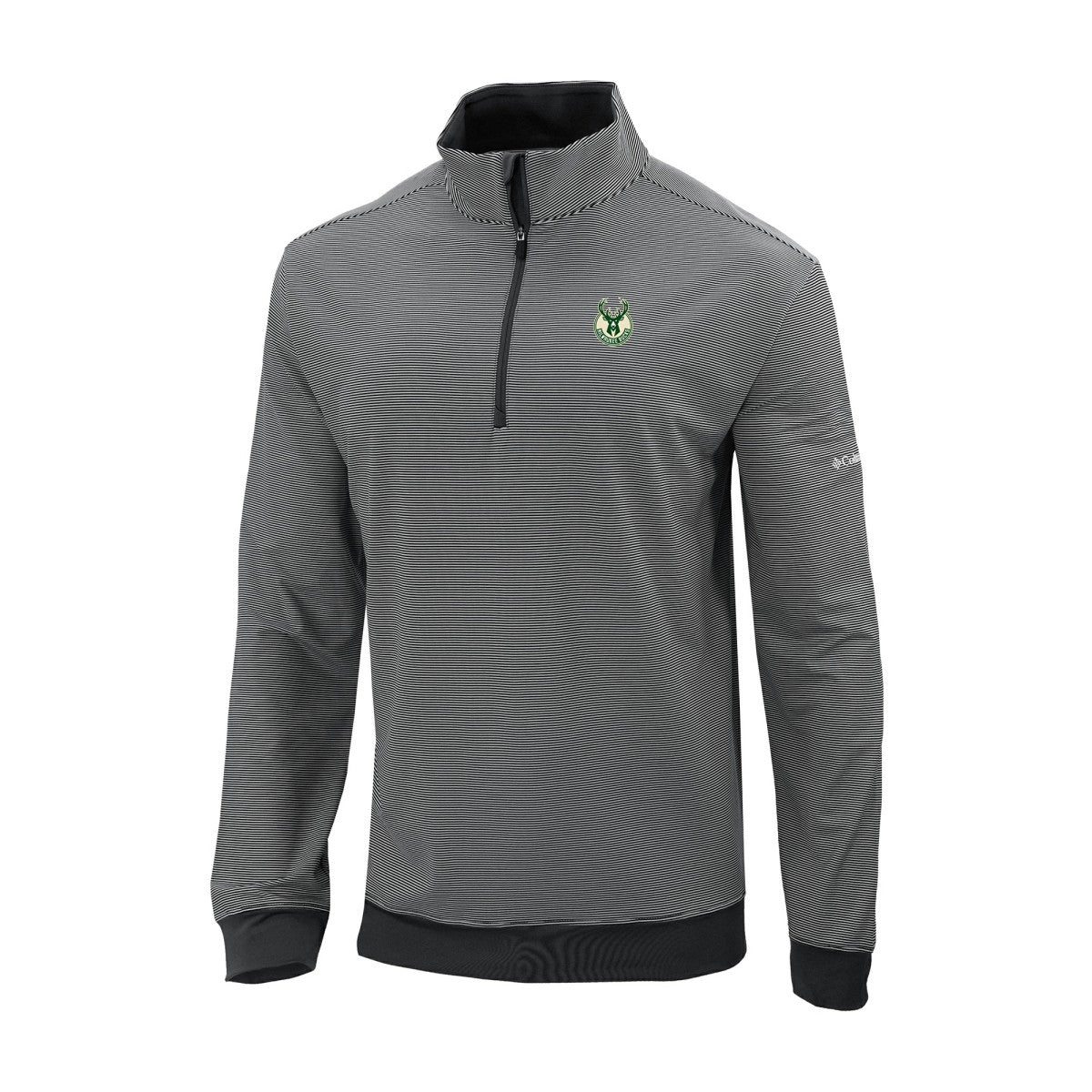 Columbia Milwaukee Bucks Omni-Wick Even Lie Quarter-Zip Top Black