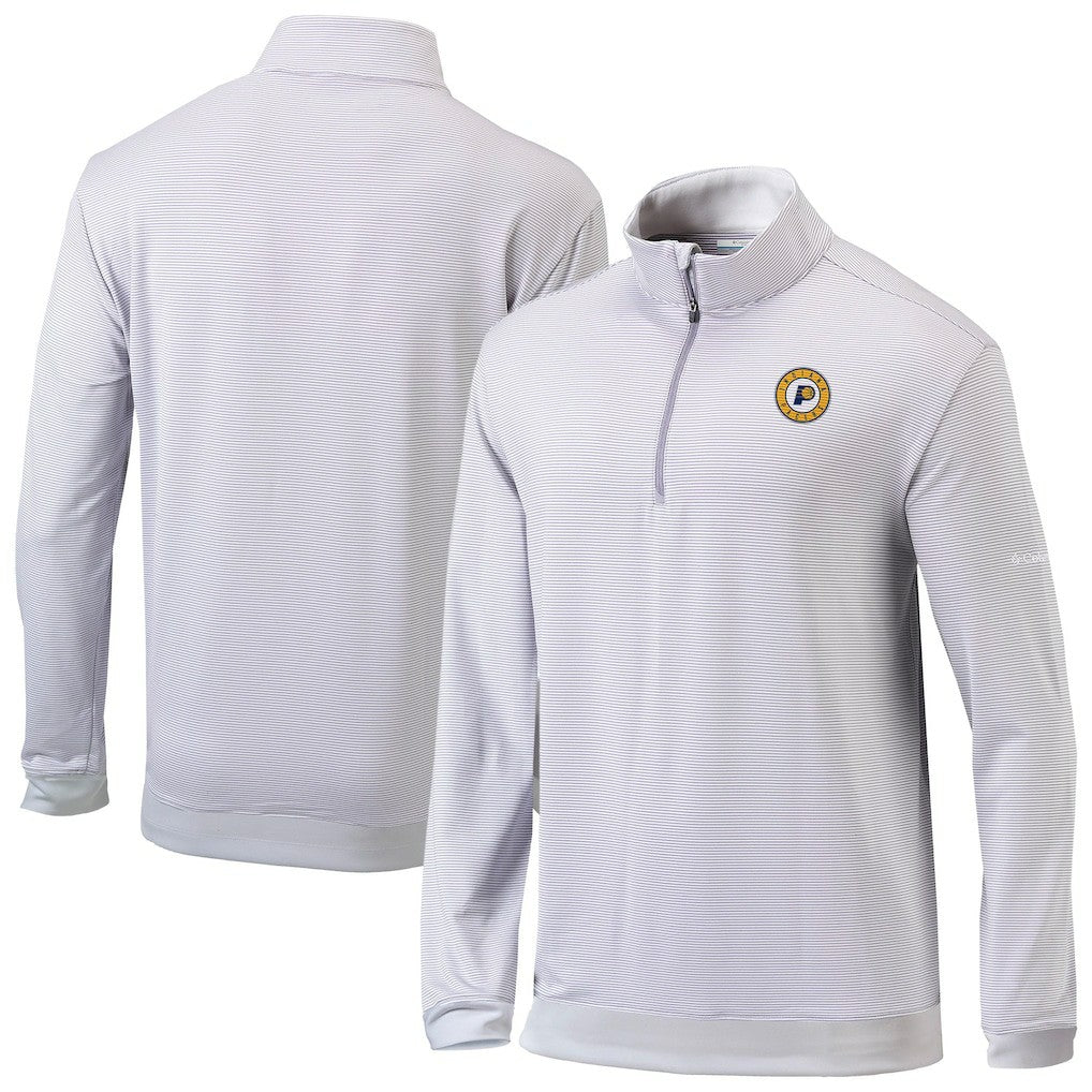 Columbia Indiana Pacers Omni-Wick Even Lie Quarter-Zip Top Gray/White