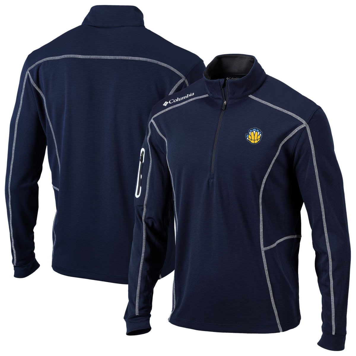 Columbia Memphis Grizzlies Omni-Wick Shotgun Quarter-Zip Jacket Navy