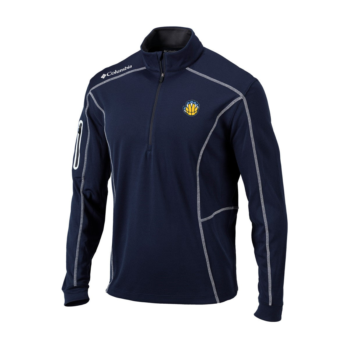 Columbia Memphis Grizzlies Omni-Wick Shotgun Quarter-Zip Jacket Navy