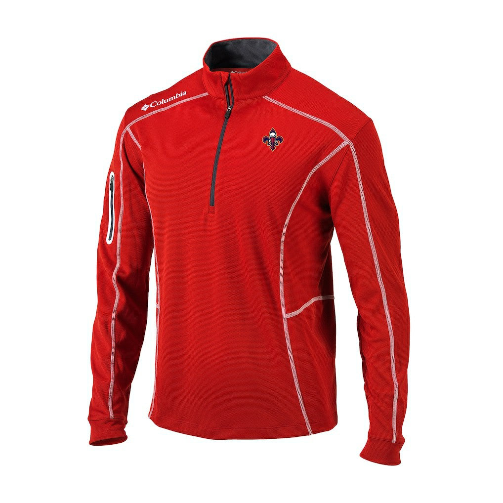 Columbia New Orleans Pelicans Omni-Wick Shotgun Quarter-Zip Jacket Red