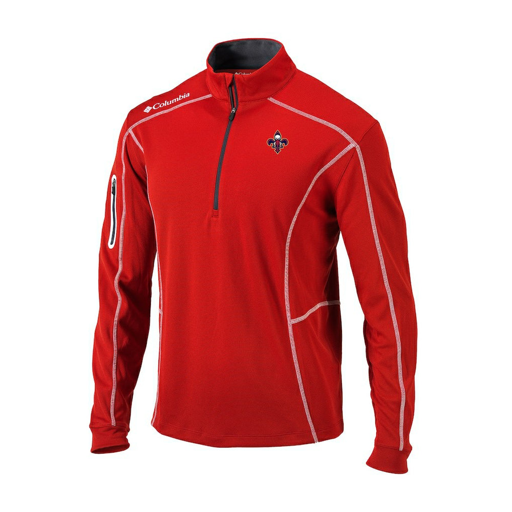 Columbia New Orleans Pelicans Omni-Wick Shotgun Quarter-Zip Jacket Red