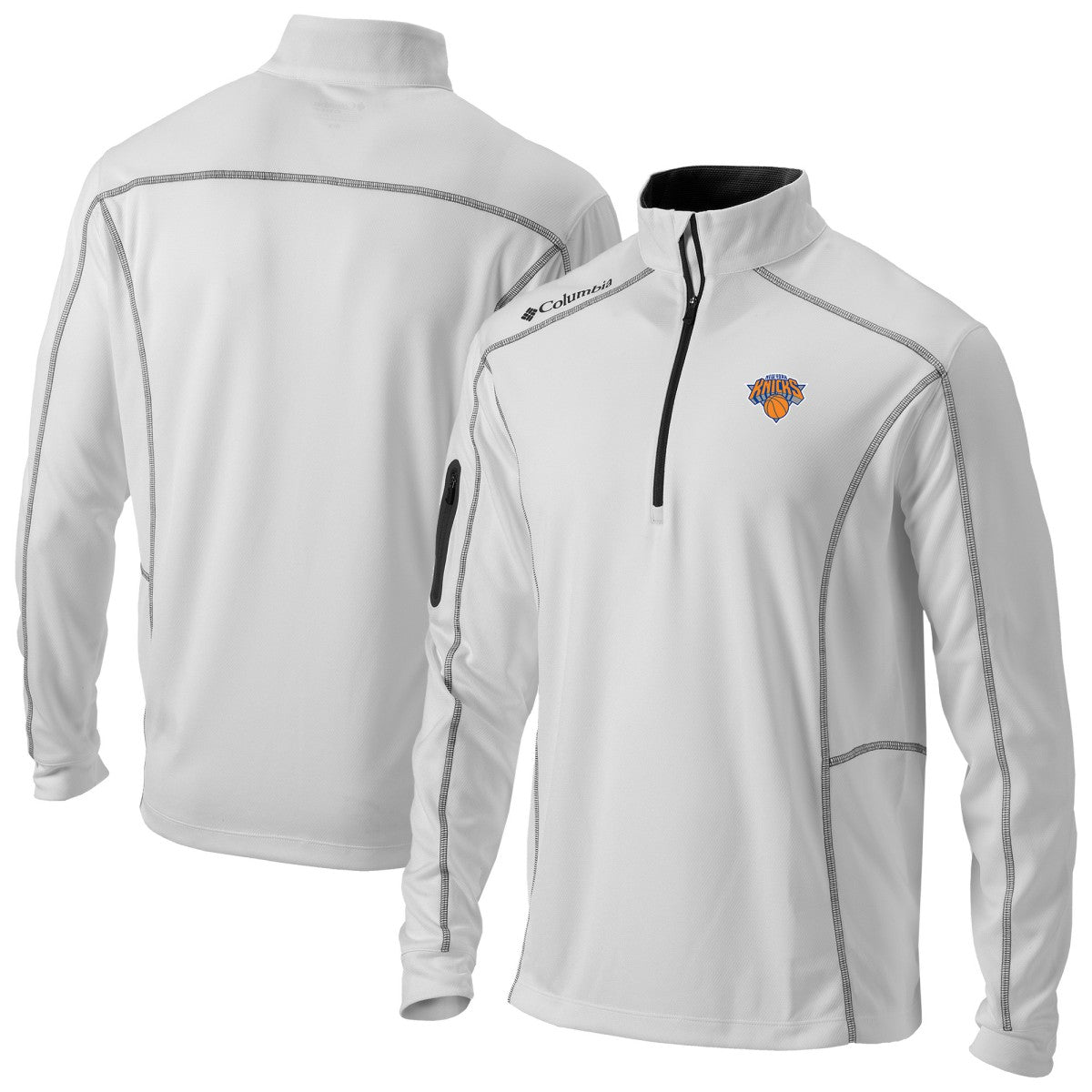 Columbia New York Knicks Omni-Wick Shotgun Quarter-Zip Jacket White