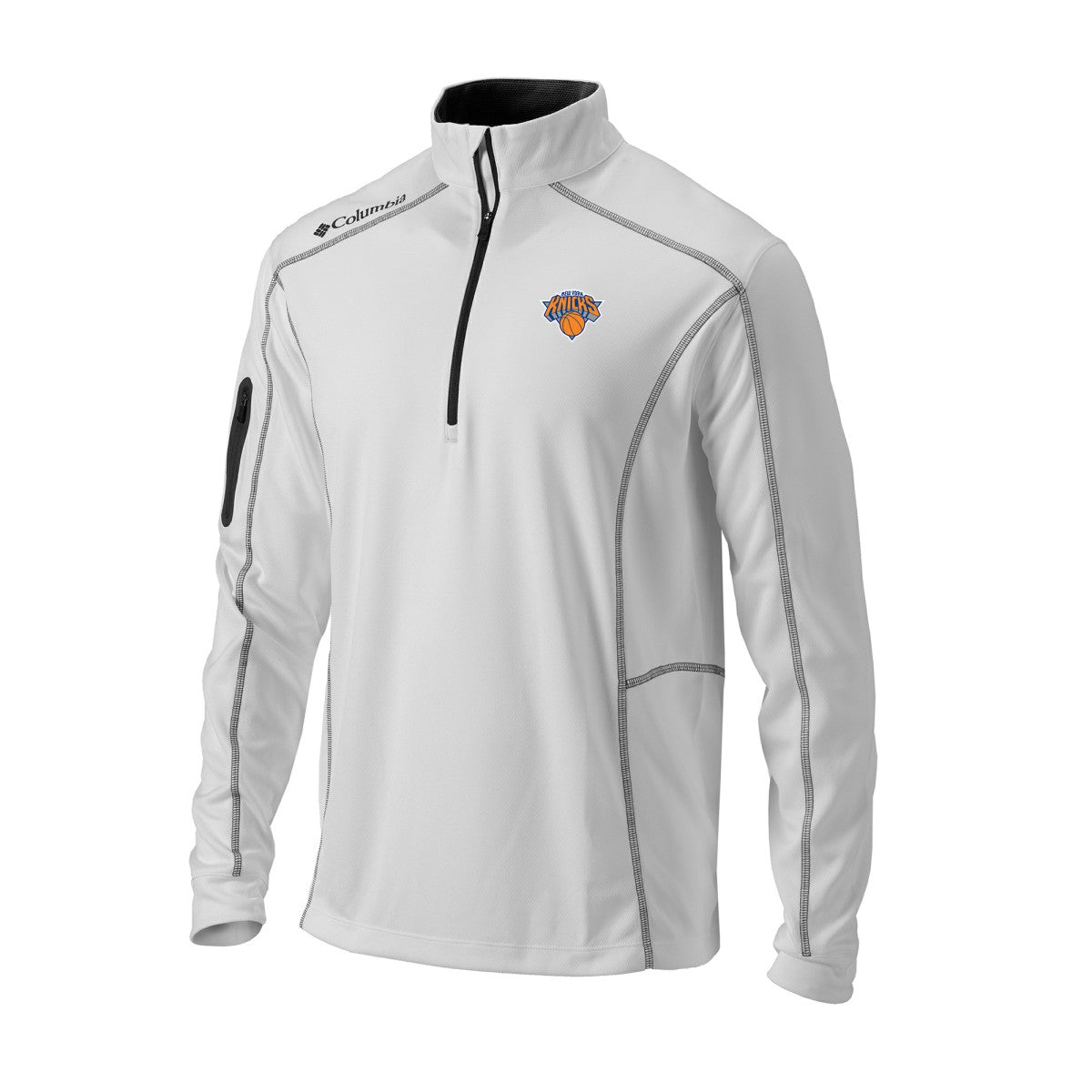 Columbia New York Knicks Omni-Wick Shotgun Quarter-Zip Jacket White