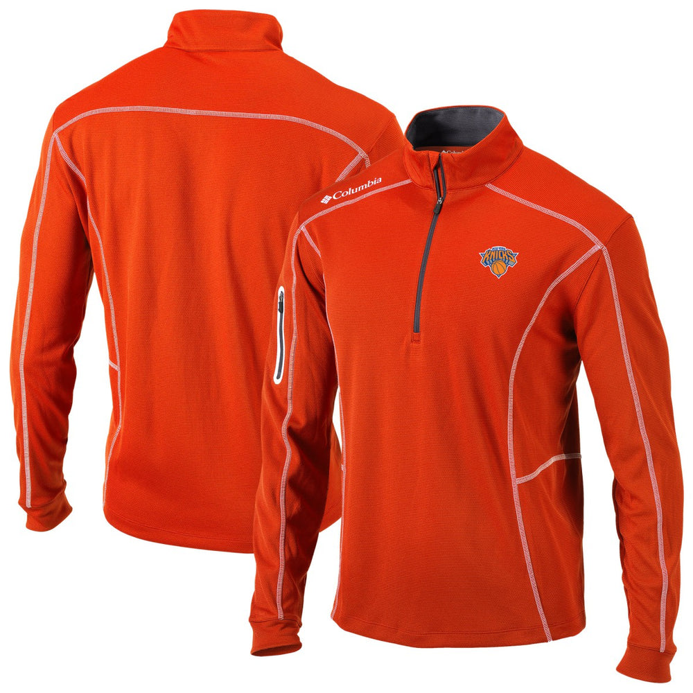 Columbia New York Knicks Omni-Wick Shotgun Quarter-Zip Jacket Orange