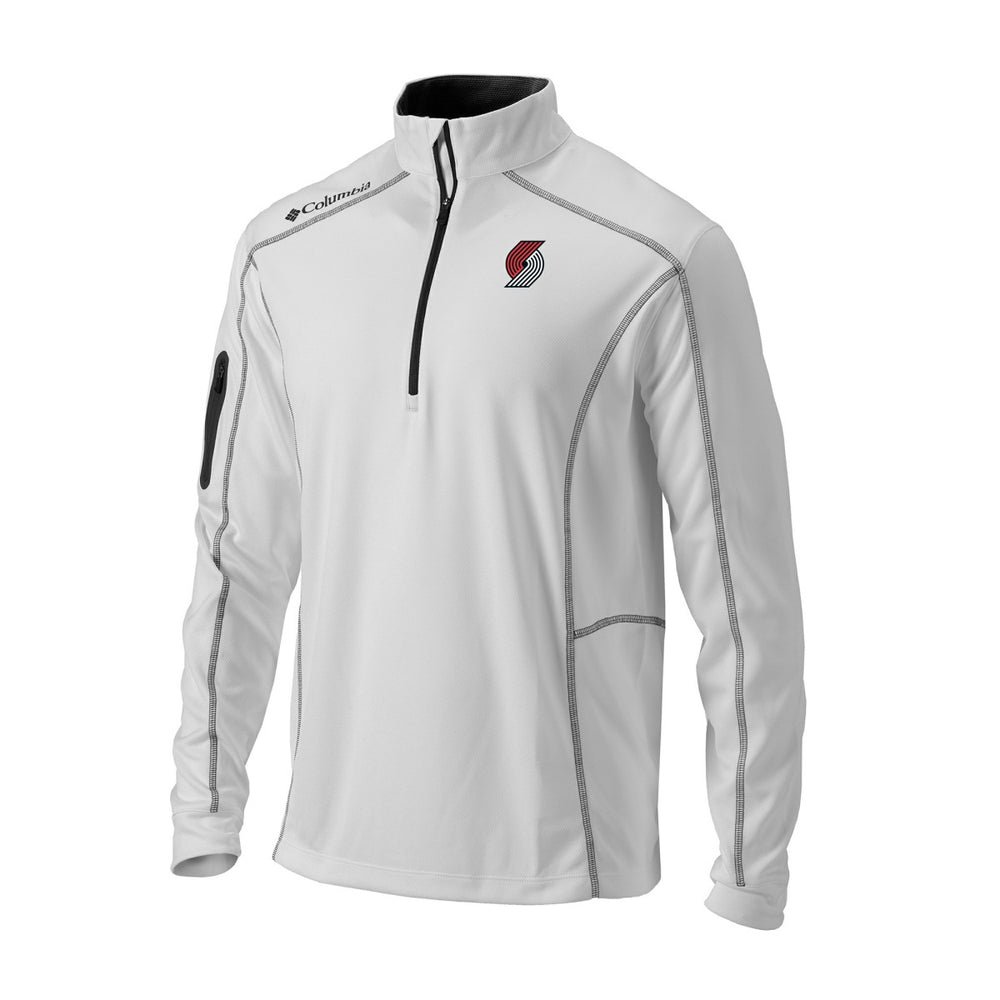 Columbia Portland Trail Blazers Omni-Wick Shotgun Quarter-Zip Jacket White