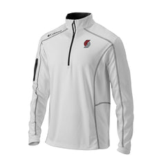 Columbia Portland Trail Blazers Omni-Wick Shotgun Quarter-Zip Jacket White
