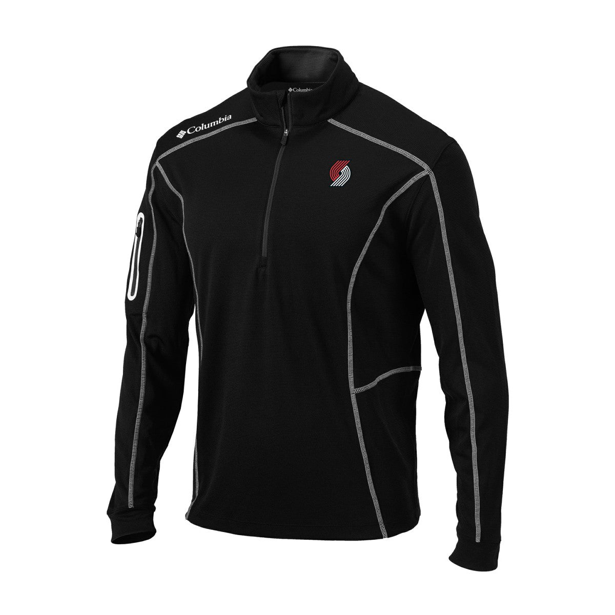 Columbia Portland Trail Blazers Omni-Wick Shotgun Quarter-Zip Jacket Black