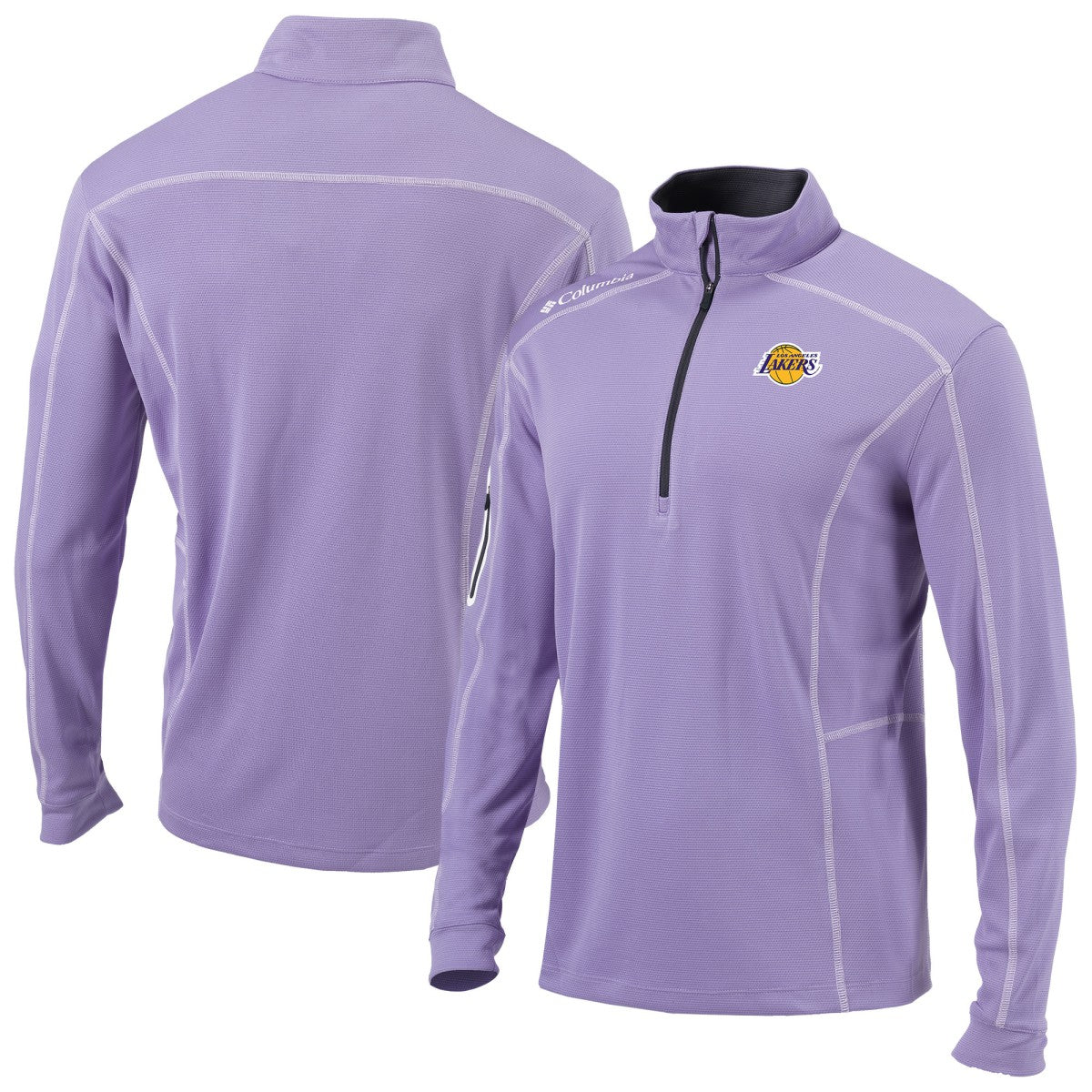 Columbia Los Angeles Lakers Omni-Wick Shotgun Quarter-Zip Jacket Purple
