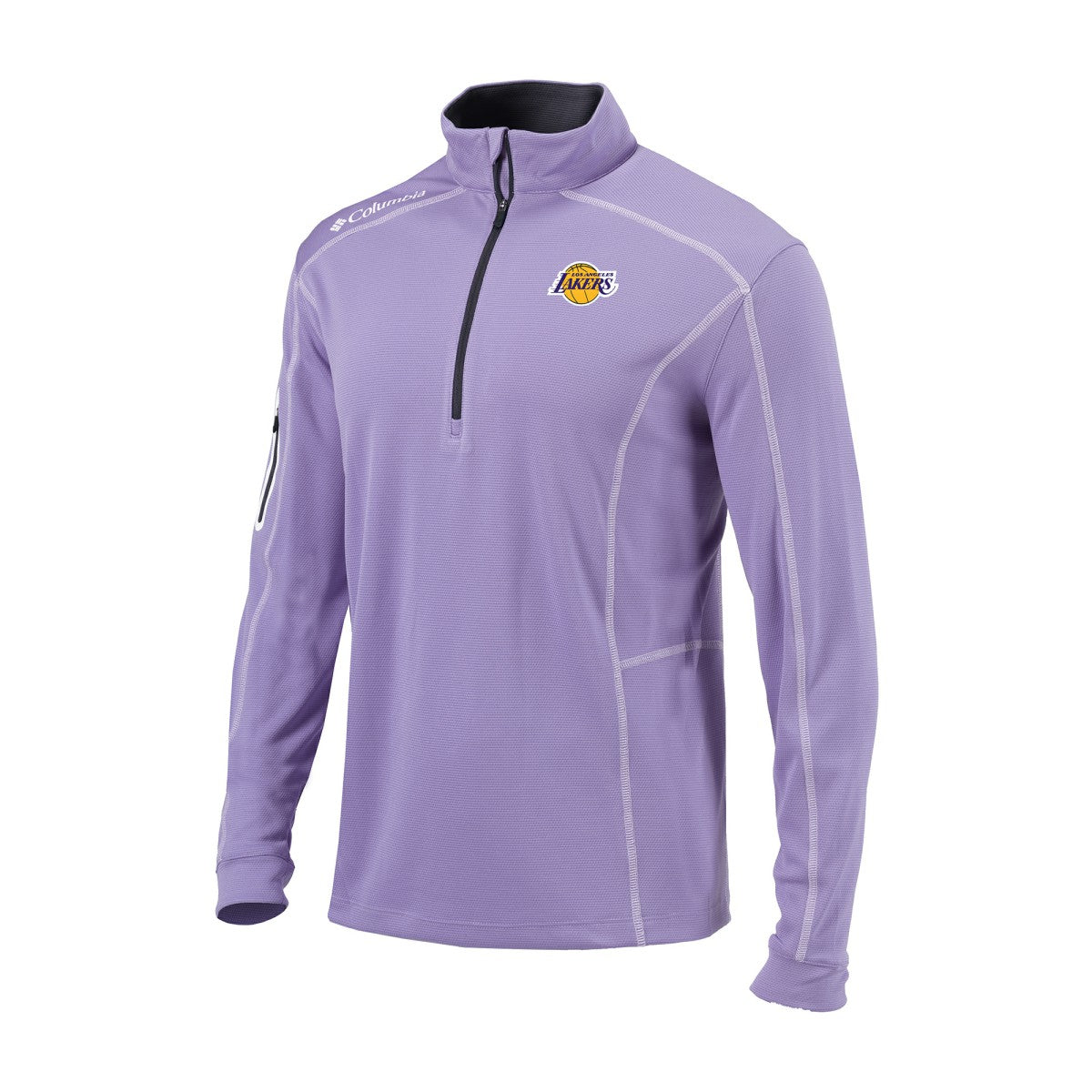Columbia Los Angeles Lakers Omni-Wick Shotgun Quarter-Zip Jacket Purple