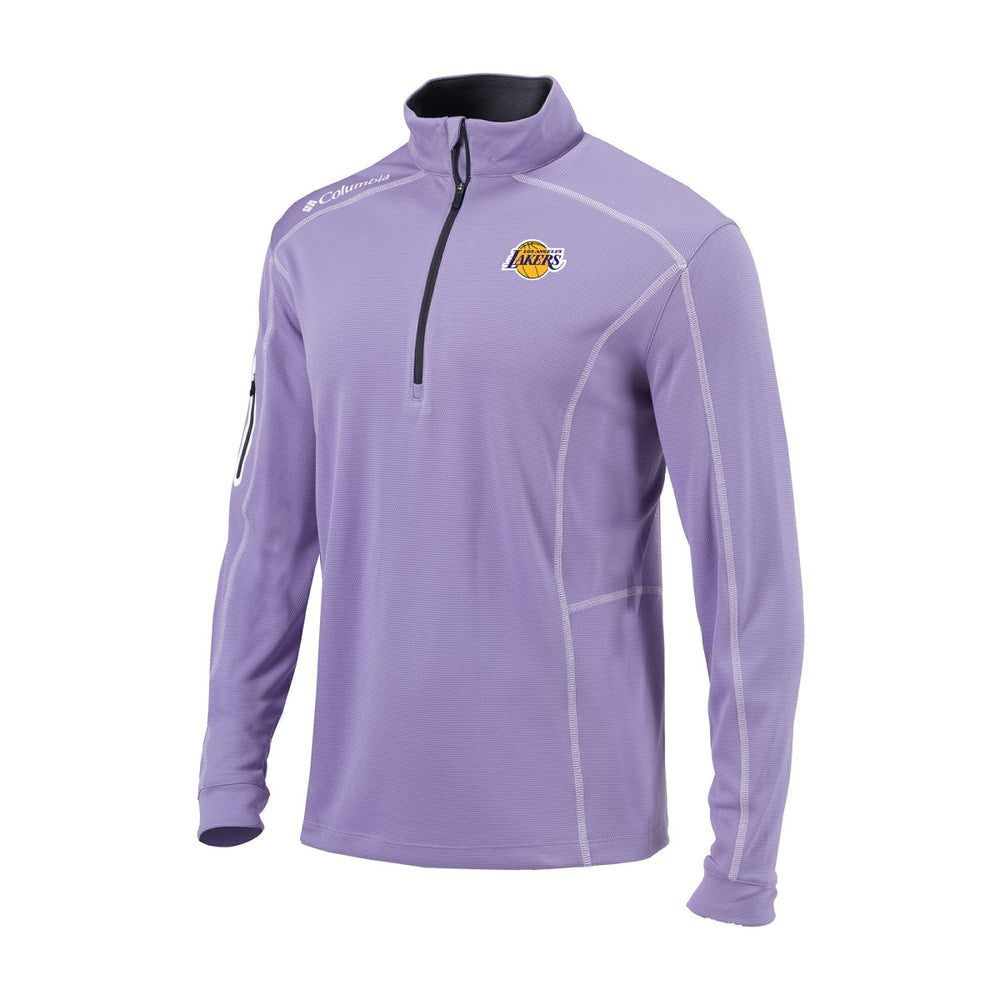 Columbia Los Angeles Lakers Omni-Wick Shotgun Quarter-Zip Jacket Purple