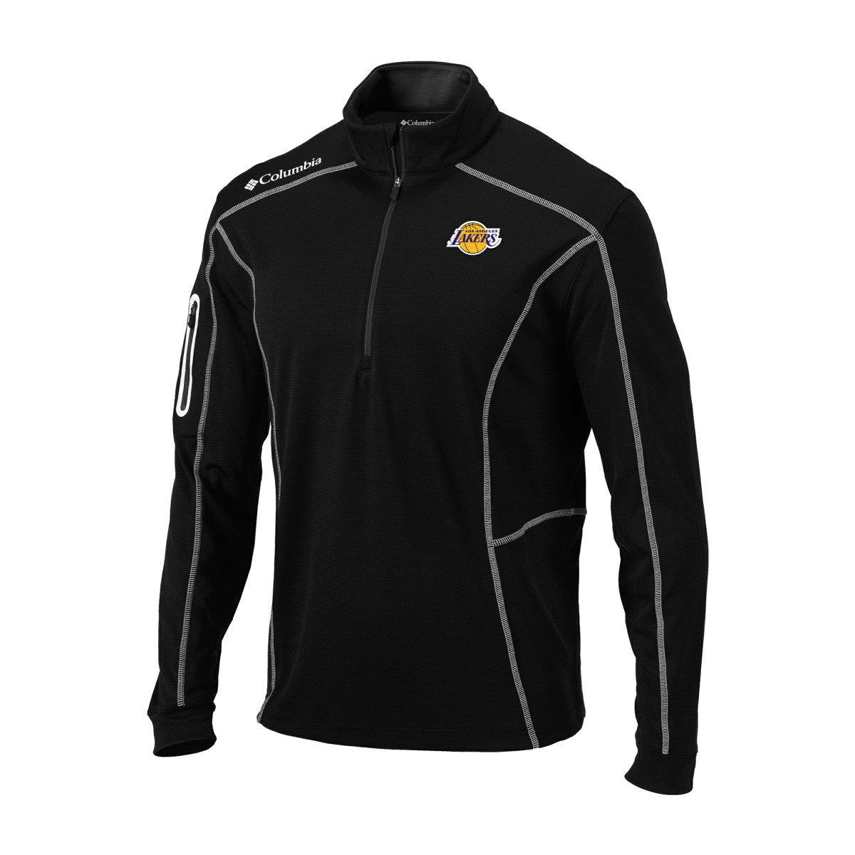 Columbia Los Angeles Lakers Omni-Wick Shotgun Quarter-Zip Jacket Black