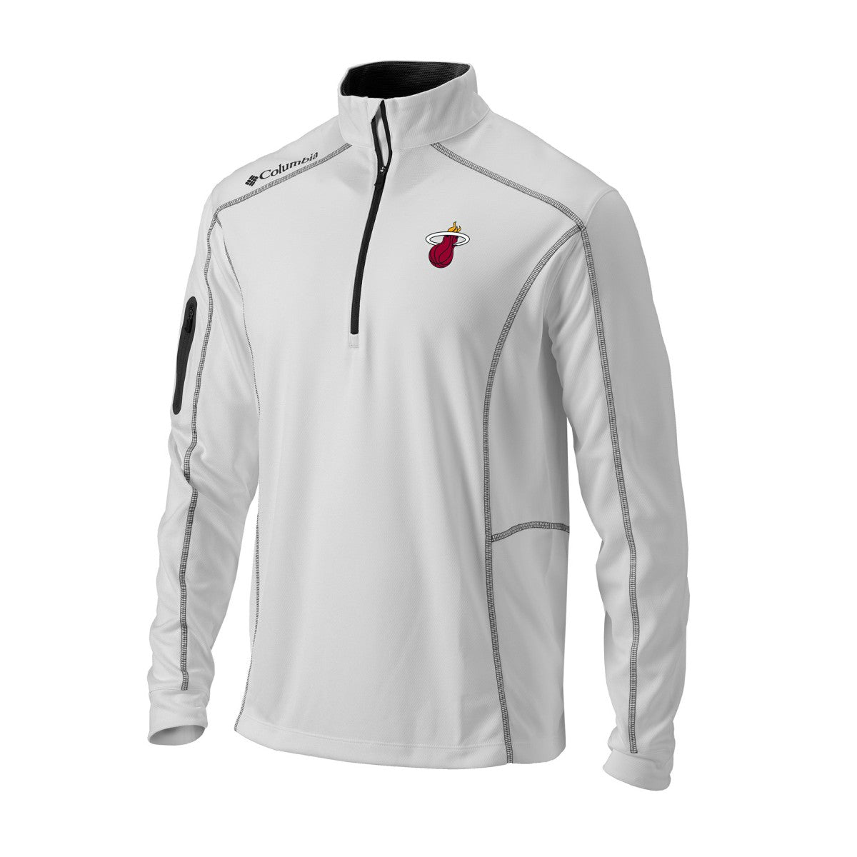 Columbia Miami Heat Omni-Wick Shotgun Quarter-Zip Jacket White