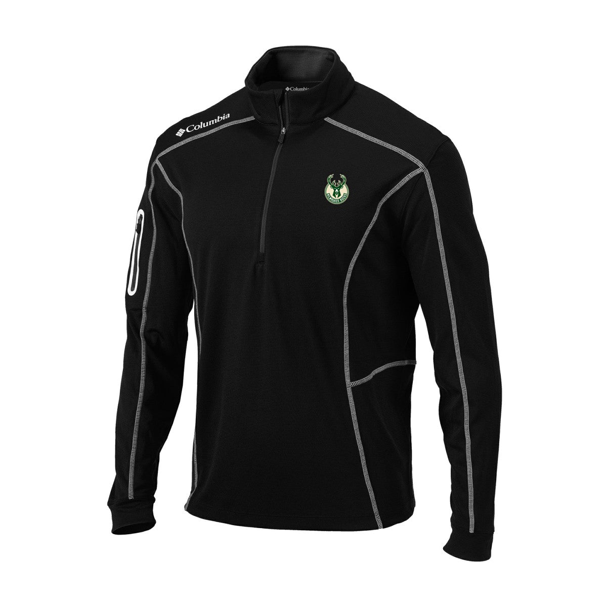 Columbia Milwaukee Bucks Omni-Wick Shotgun Quarter-Zip Jacket Black
