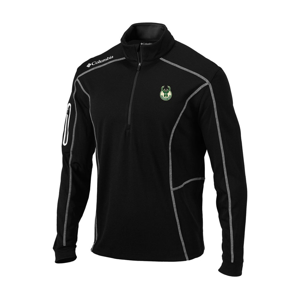 Columbia Milwaukee Bucks Omni-Wick Shotgun Quarter-Zip Jacket Black