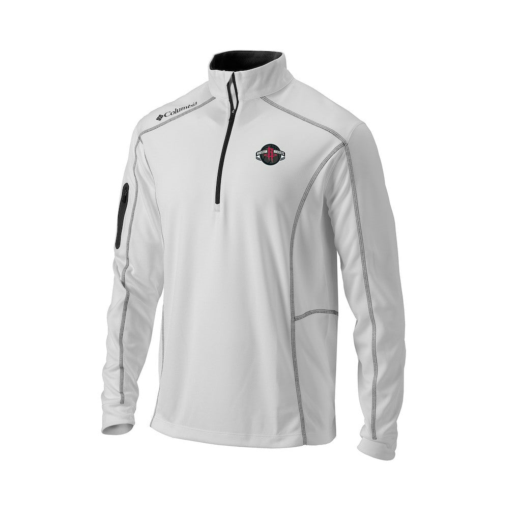 Columbia Houston Rockets Omni-Wick Shotgun Quarter-Zip Jacket White