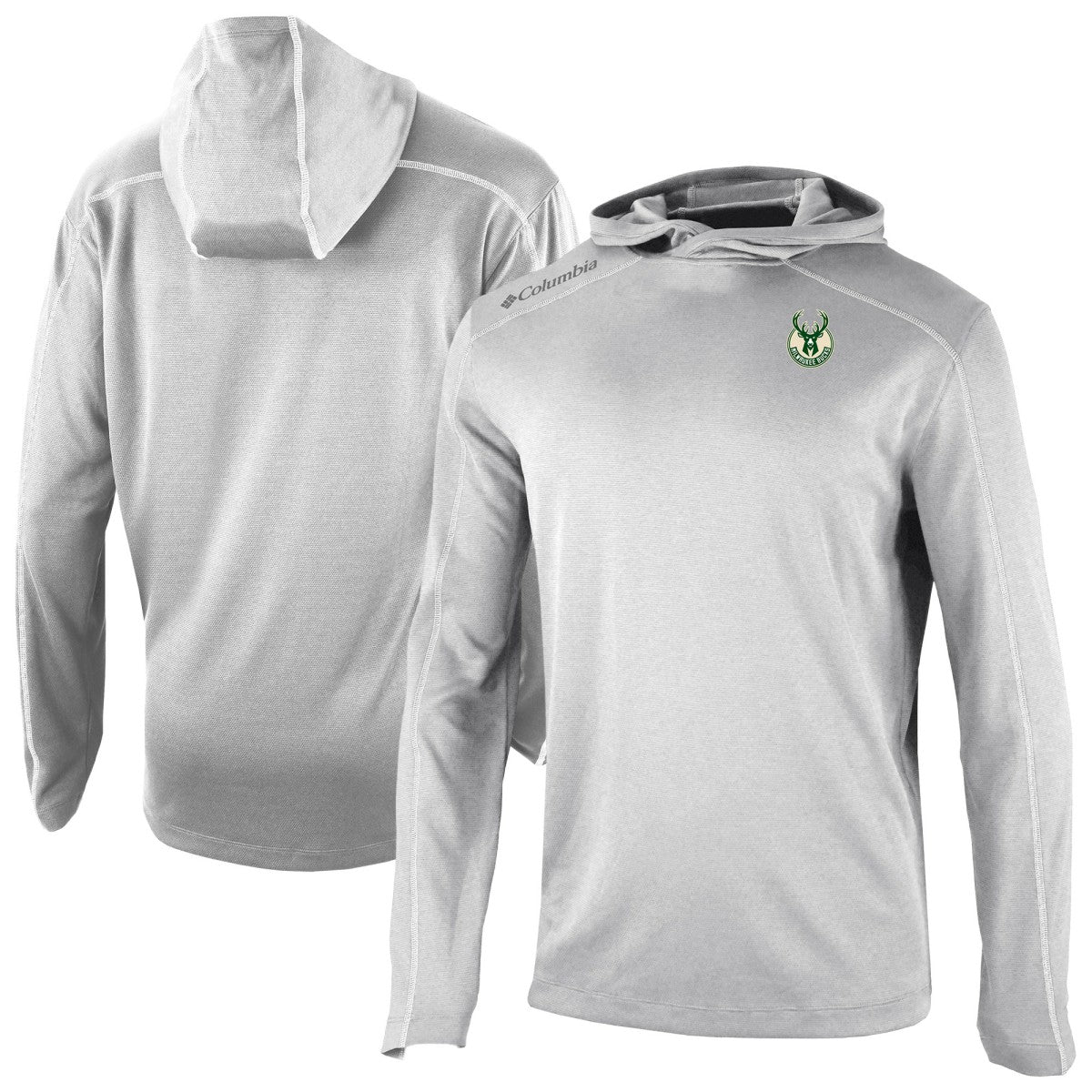 Columbia Milwaukee Bucks Omni-Wick Shotgun Pullover Hoodie Gray
