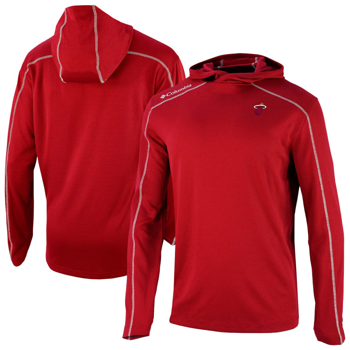 Columbia Miami Heat Omni-Wick Shotgun Pullover Hoodie Red