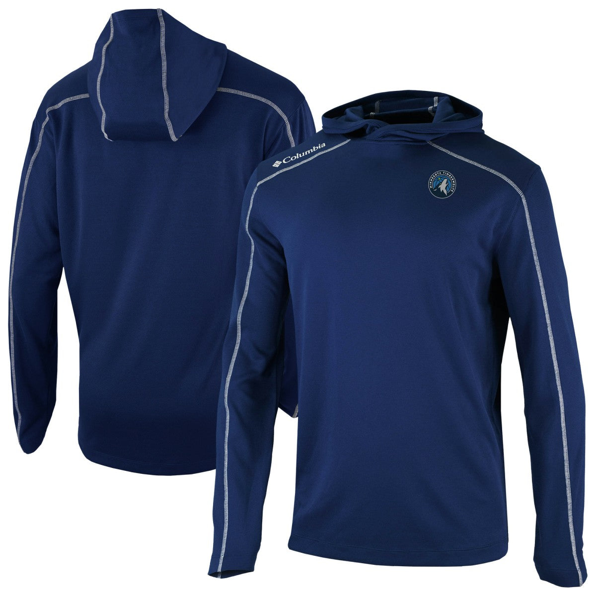 Columbia Minnesota Timberwolves Omni-Wick Shotgun Pullover Hoodie Navy