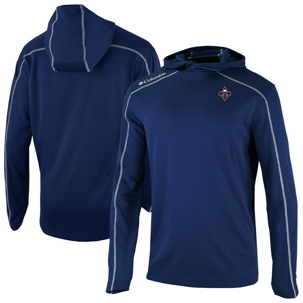 Columbia New Orleans Pelicans Omni-Wick Shotgun Pullover Hoodie Navy