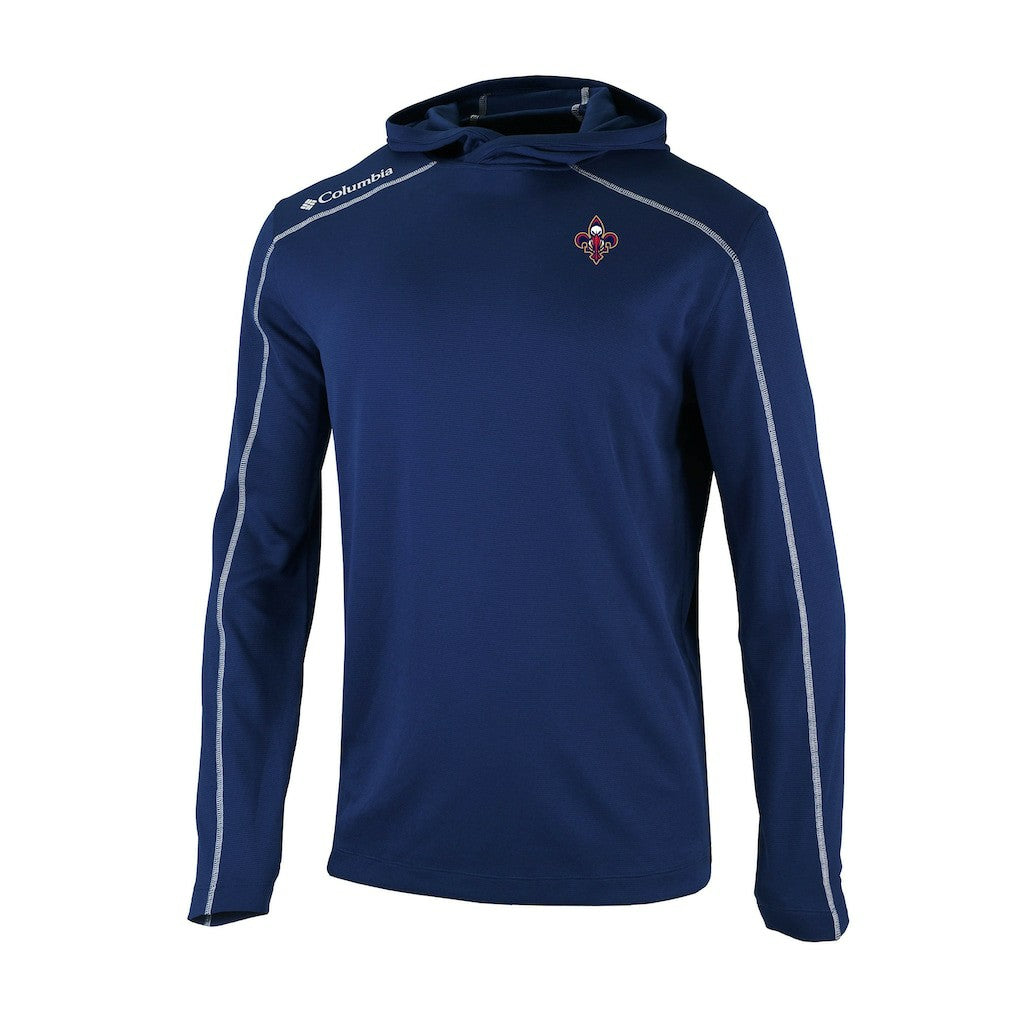 Columbia New Orleans Pelicans Omni-Wick Shotgun Pullover Hoodie Navy