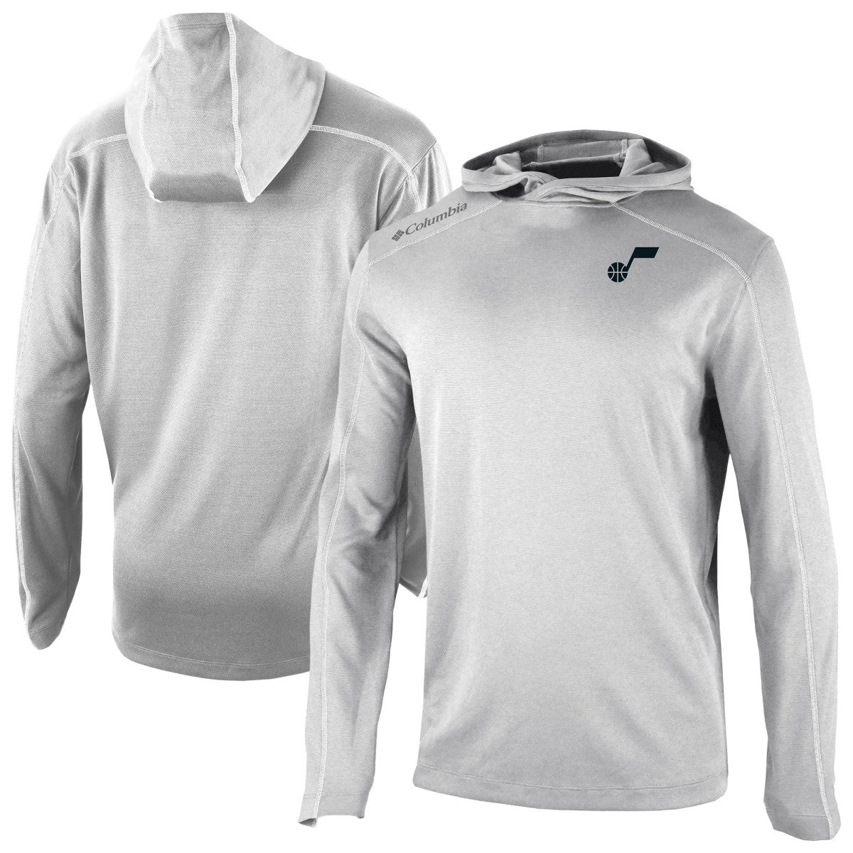 Columbia Utah Jazz Omni-Wick Shotgun Pullover Hoodie Gray