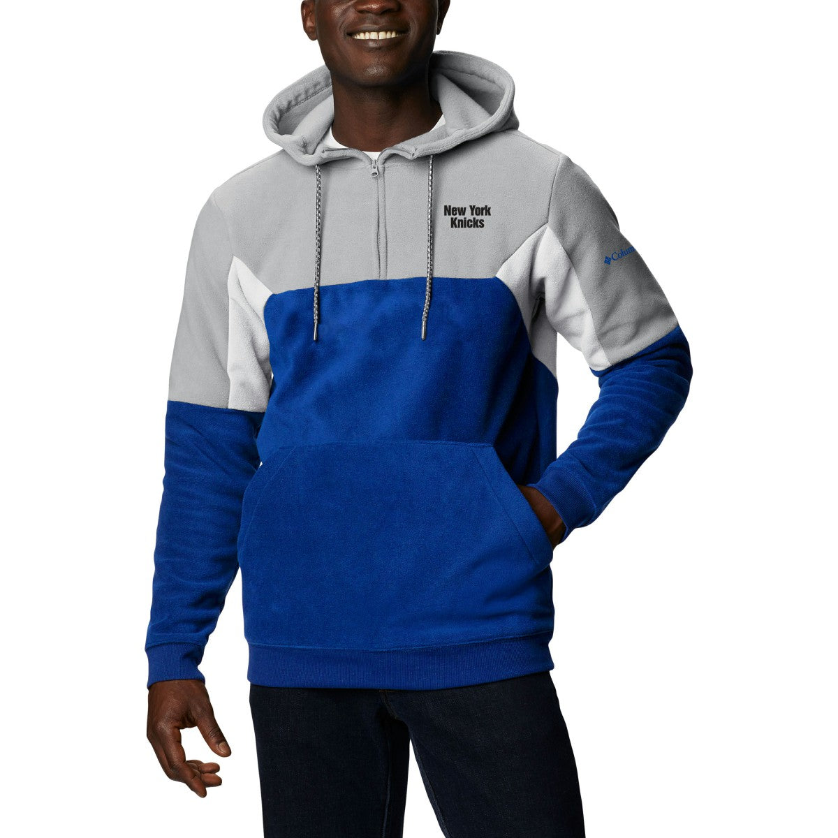 Columbia New York Knicks Men's Lodge Quarter-Zip Hoodie Blue