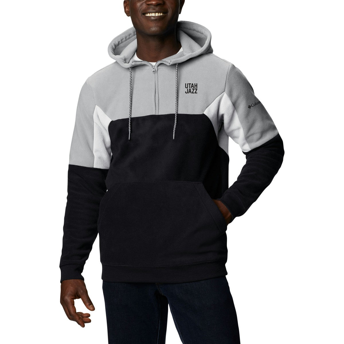 Columbia Utah Jazz Men's Lodge Quarter-Zip Hoodie Black