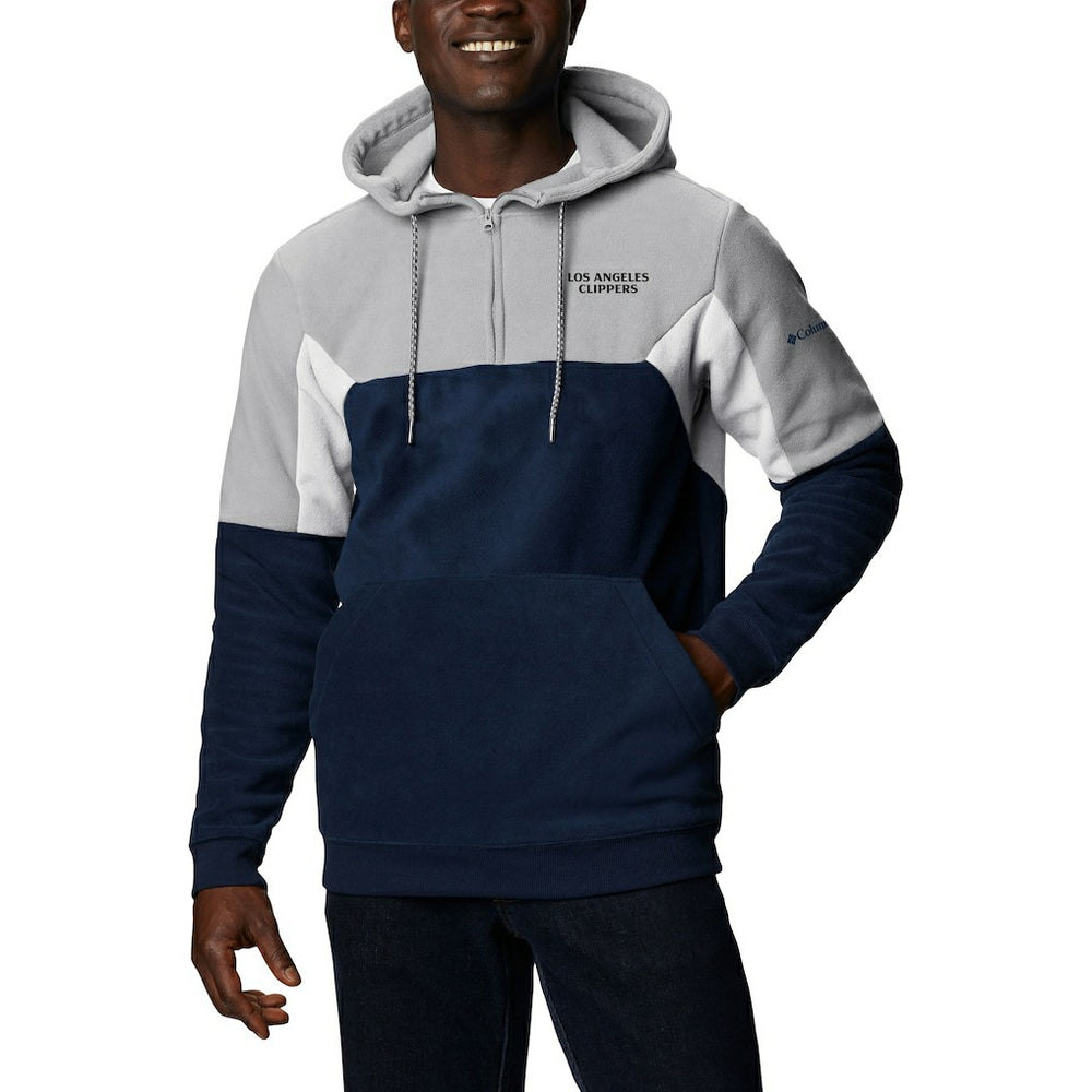 Columbia LA Clippers Men's Lodge Quarter-Zip Hoodie Navy