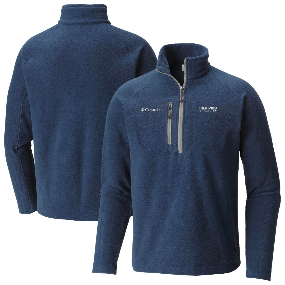 Columbia Memphis Grizzlies Fast Trek III Half-Zip Fleece Pullover Navy