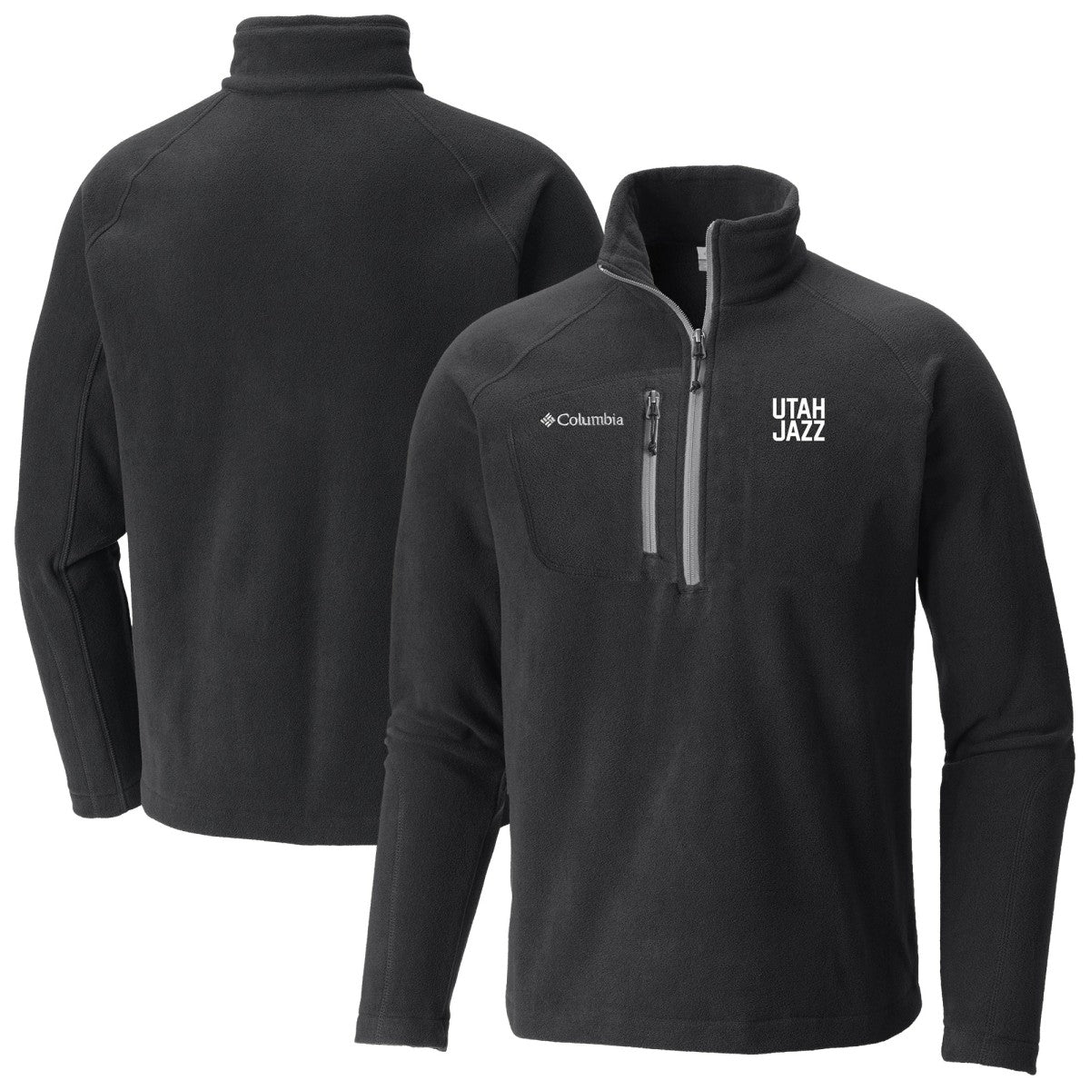 Columbia Utah Jazz Fast Trek III Half-Zip Fleece Pullover Black