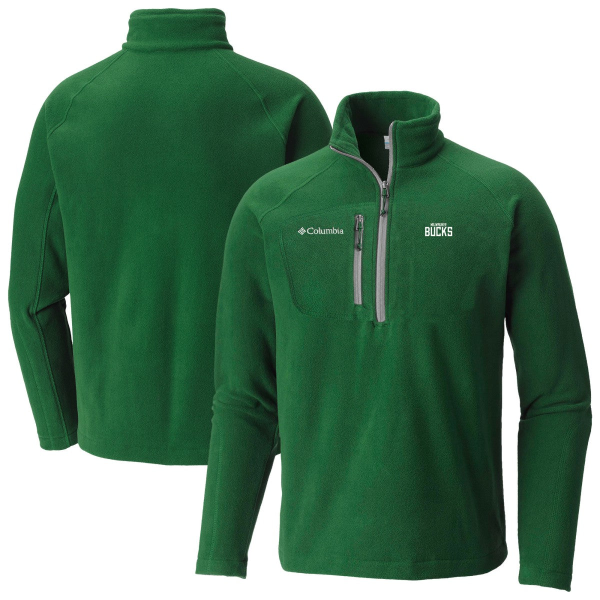 Columbia Milwaukee Bucks Fast Trek III Half-Zip Fleece Pullover Green