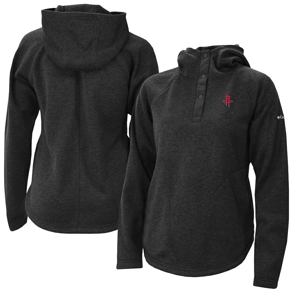Columbia Houston Rockets Women's Sweater Weather Quarter-Snap Hoodie Black
