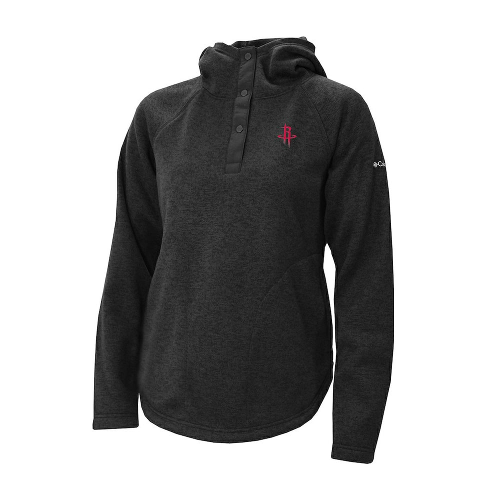 Columbia Houston Rockets Women's Sweater Weather Quarter-Snap Hoodie Black