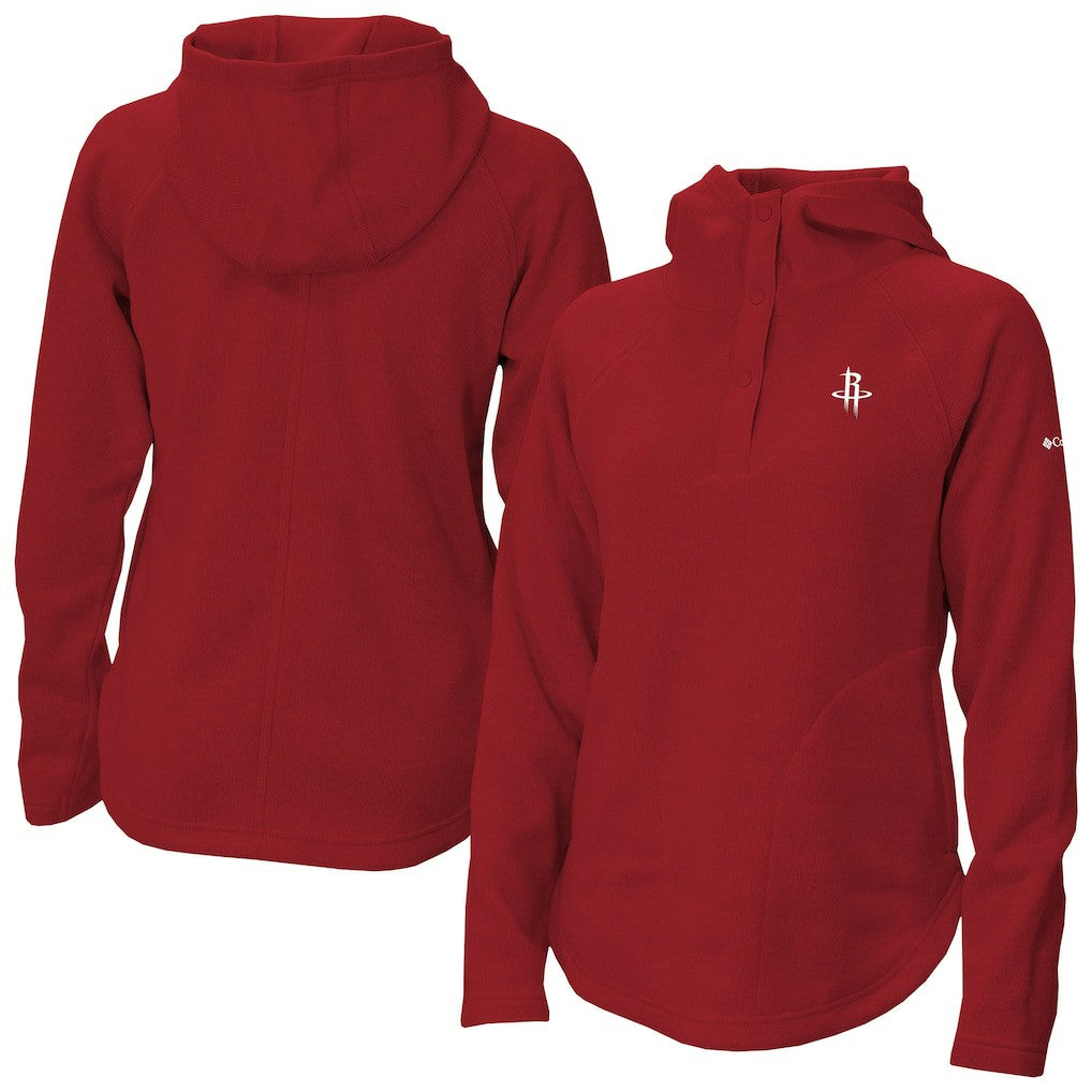 Columbia Houston Rockets Women's Sweater Weather Quarter-Snap Hoodie Red