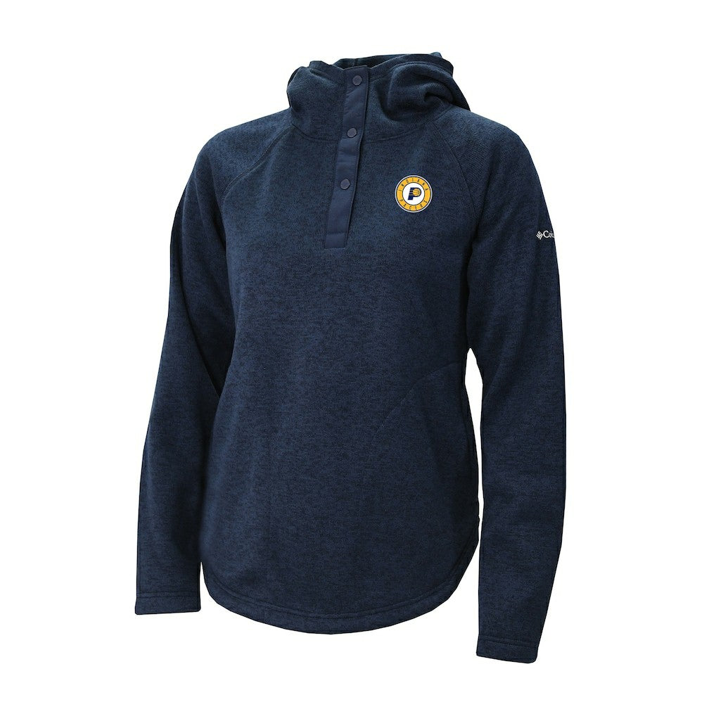 Columbia Indiana Pacers Women's Sweater Weather Quarter-Snap Hoodie Navy