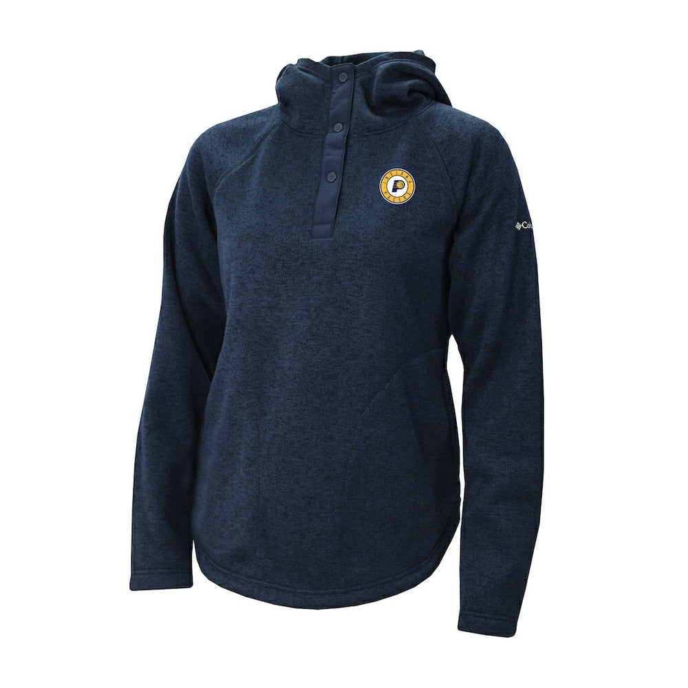 Columbia Indiana Pacers Women's Sweater Weather Quarter-Snap Hoodie Navy