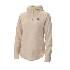 Columbia New York Knicks Women's Sweater Weather Quarter-Snap Hoodie Cream