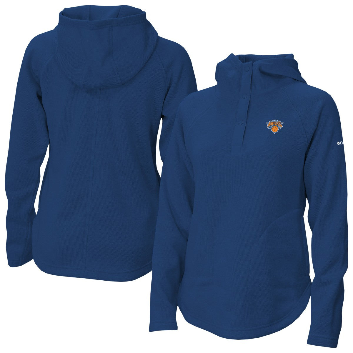 Columbia New York Knicks Women's Sweater Weather Quarter-Snap Hoodie Blue