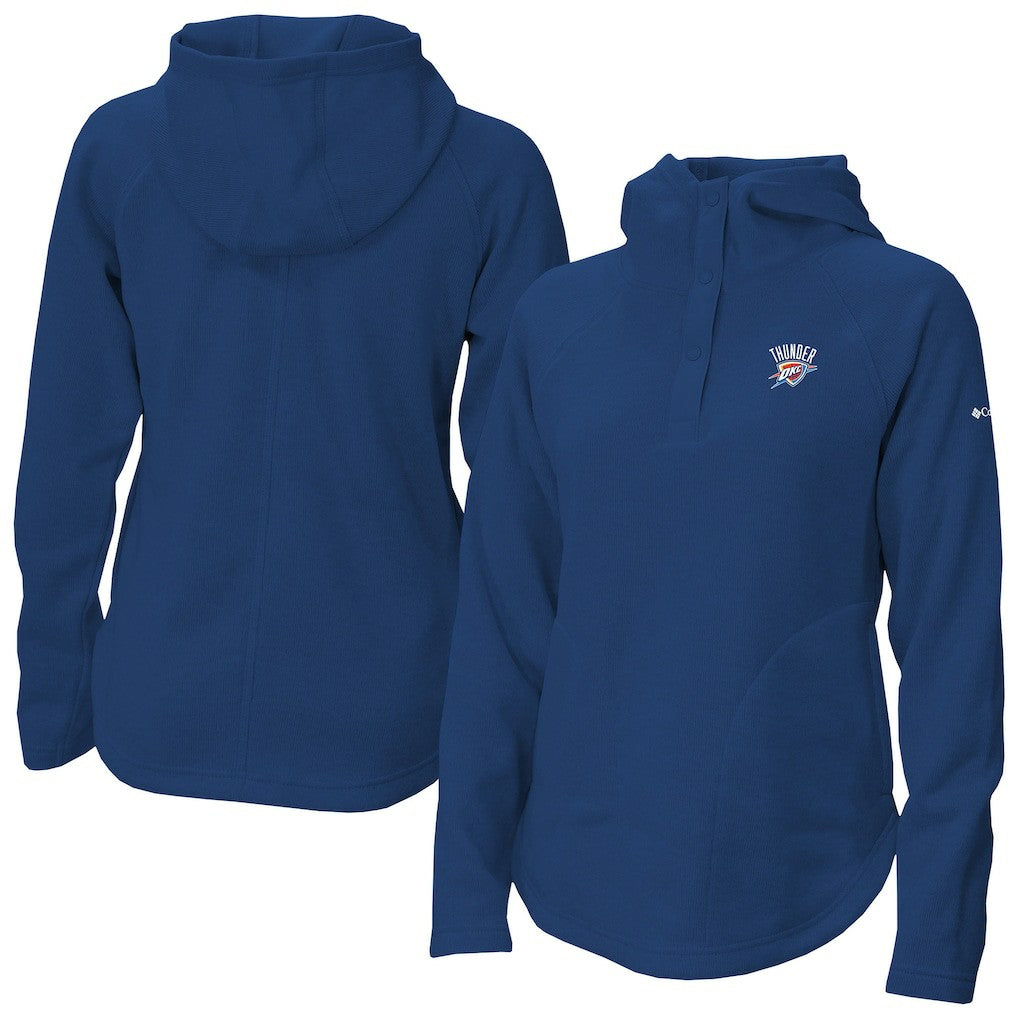 Columbia Oklahoma City Thunder Women's Sweater Weather Quarter-Snap Hoodie Blue