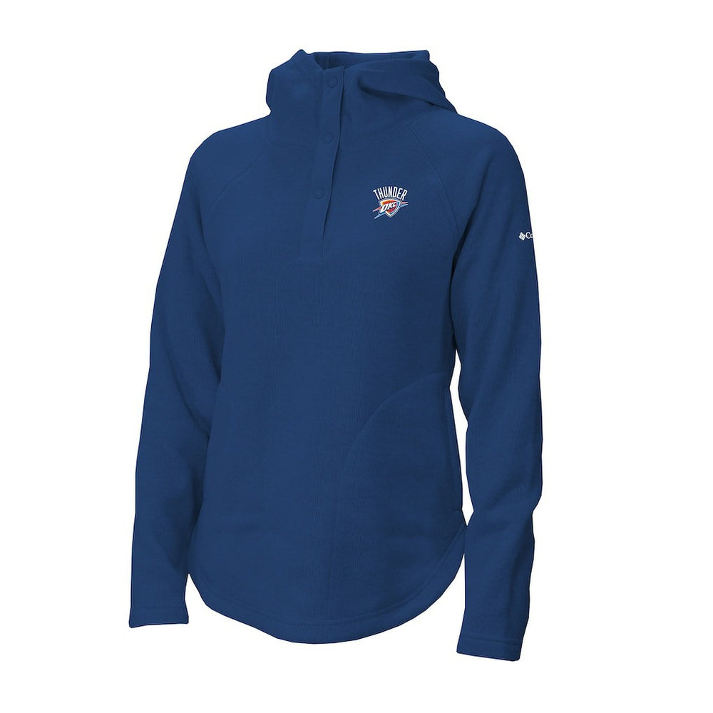 Columbia Oklahoma City Thunder Women's Sweater Weather Quarter-Snap Hoodie Blue